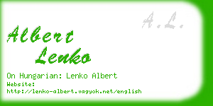 albert lenko business card